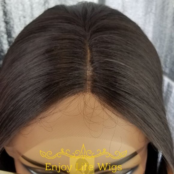 wowfactor Human hair lace front brown bob wig